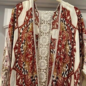 Final Mark Down. Elegant Red and Gold Women's Top